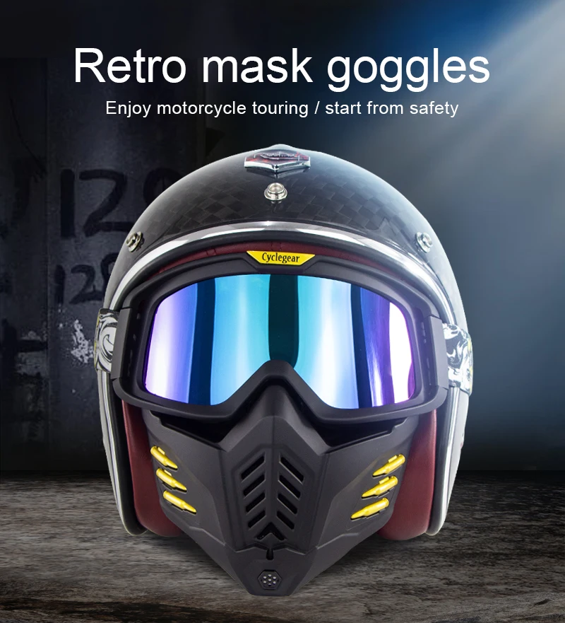 Cyclegear Маска Goggle очки для мотокросса мотоцикл Oculos установка для открытого лица шлем двойного назначения маска очки HD Gafas Moto CG18