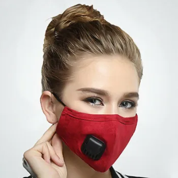 

2pc Unisex Cotton Mask Activated Carbon Headband Reusable Dustproof Face Mouth Mask Pm2.5 Mouth Cover Face Cover Facemask