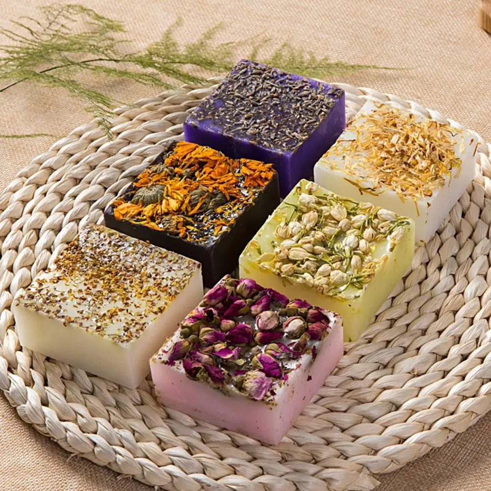 Dry Flower Essential Oil Face Hand Nourishing Skin Care Cleansing Handmade Soap Bath Soap random color Dry Flower Essential Oil Face Hand Nourishing Skin Care Cleansing Handmade Soap Bath Soap random color