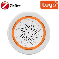Tuya Smart Zigbee Temperatuur Vochtigheid Sensor Ingebouwde Sirene Alarm Sound Light Sensor Of Lcd-scherm Werkt Met Tuya smart Hub