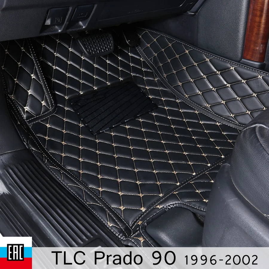Коврик для авто Toyota land cruiser Prado 90 лево руль 1996-2002 аксессуары из экокожи в салон