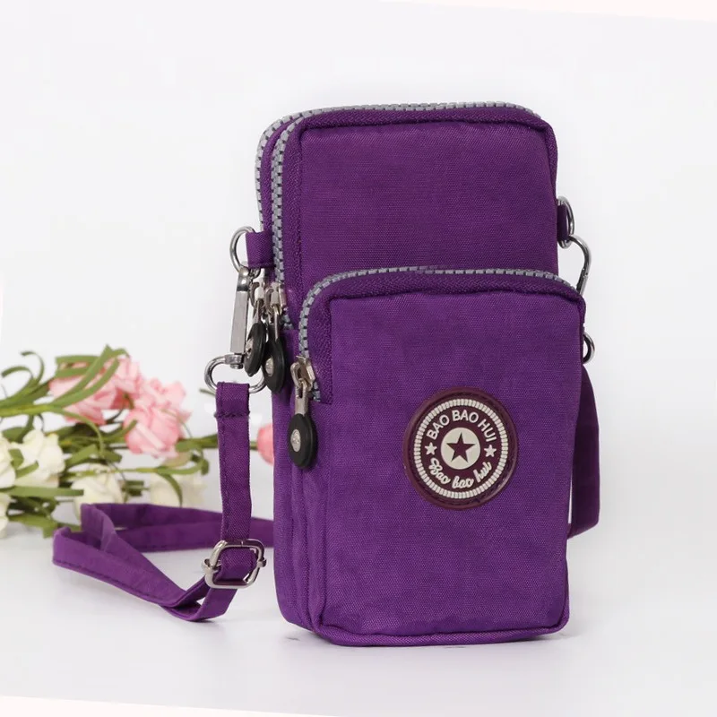Purple Спортивная универсальная сумка-кошелек для iphone 6, 6s, 7 Plus, портативный чехол для скалолазания, для iphone 11, наплечная сумка для мобильного телефона, чехол-Кобура - Цвет: Purple