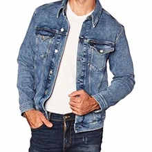 Кельвин Кляйн Джинс джакка из денима, тонкий, унисекс, Селеста, A/I