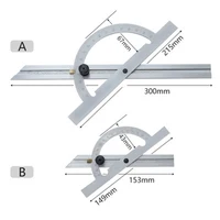 10-170  Angle Gauge Tools Stainless Steel Caliper Measuring Tools Stainless Steel Adjustable Angle Protractor 1