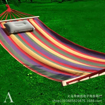 

colour bar inspissate Canvas hammock outdoors single bed Leisure stick hammock Send bands hammock bedroom furniture