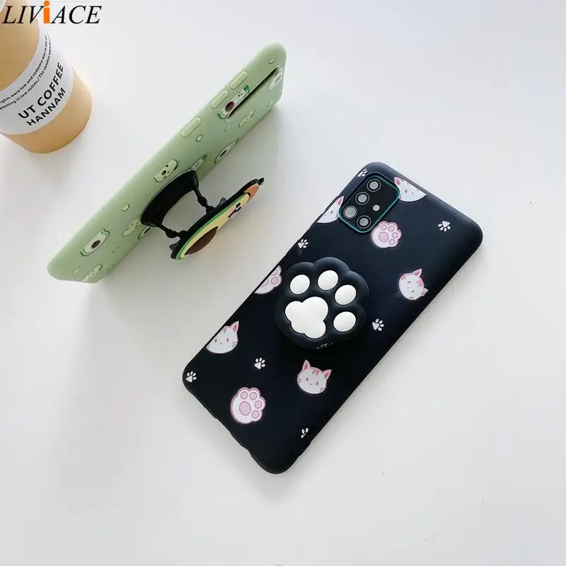 Cartoon Phone Holder Case For Samsung Galaxy A50 A70 A30S A40 A20 A30 A10 A11 A20E A21S A31 A7 A8 A6 Plus 2018 A41 Stand Cover Cartoon Phone Holder Case For Samsung Galaxy A50 A70 A30S A40 A20 A30 A10 A11 A20E A21S A31 A7 A8 A6 Plus 2018 A41 Stand Cover