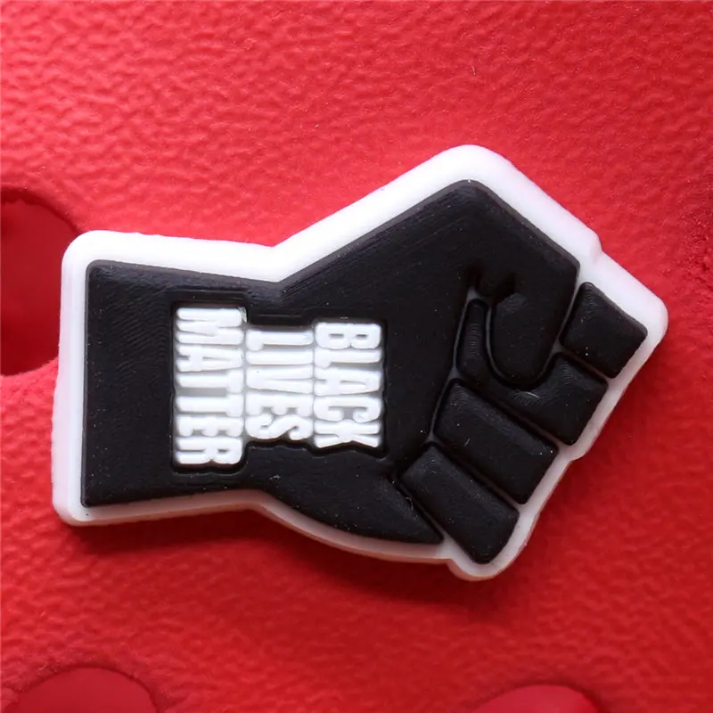 Crock Charms Accessories Custom Cartoon Cute PVC Shoe Croc Buttons Sandals Charms Black Lives Dope Father Portrait Free Shipping