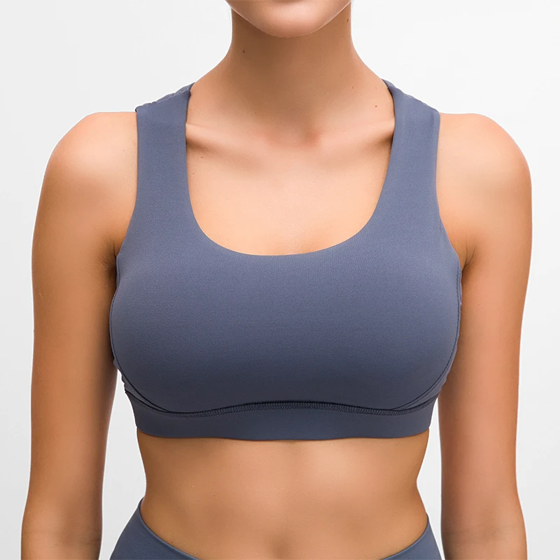 Colorvalue Naked-feel Push Up женские спортивные бюстгальтеры Топ Женская мягкая с ленточками спортивный бюстгальтер для бега Ударопрочный Йога спортивные бюстгальтеры