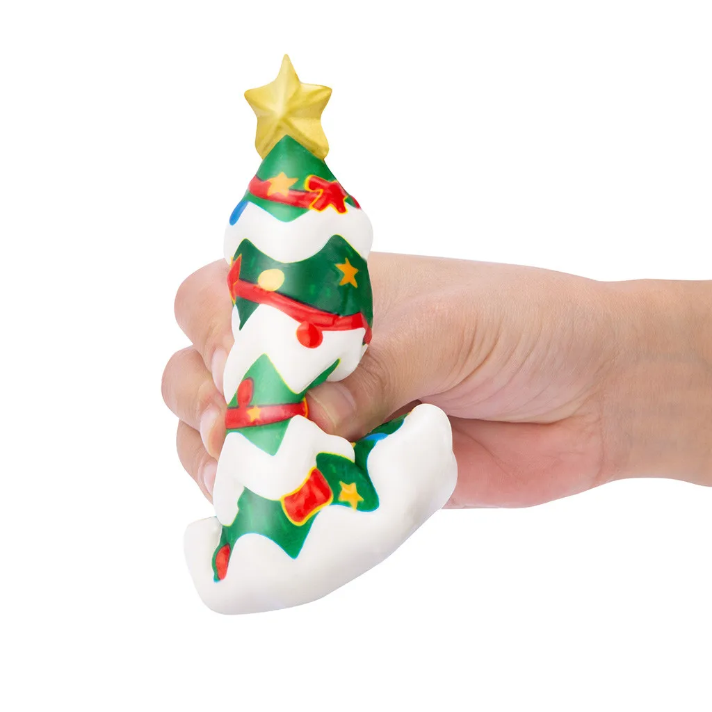 Мягкие игрушки для снятия стресса Kawaii Рождественские антистрессовые игрушки мягкие мягкии PU медленно поднимающийся крем