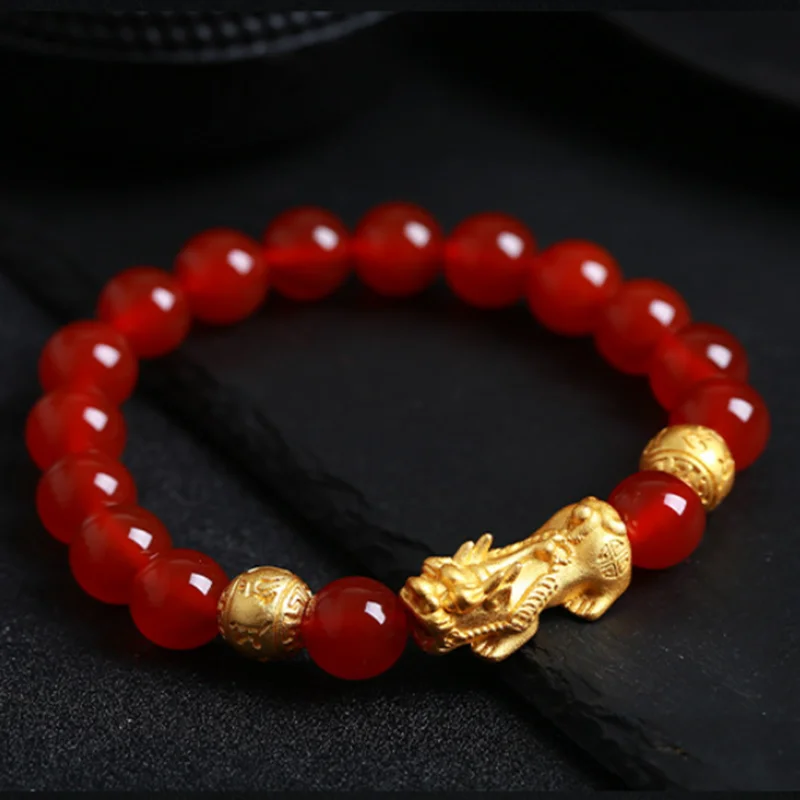 Pure copper Pixiu Feng Shui Gift Obsidian Bracelet for man and women Wealth Bracelet Handmade good Lucky Amulet Jewellery