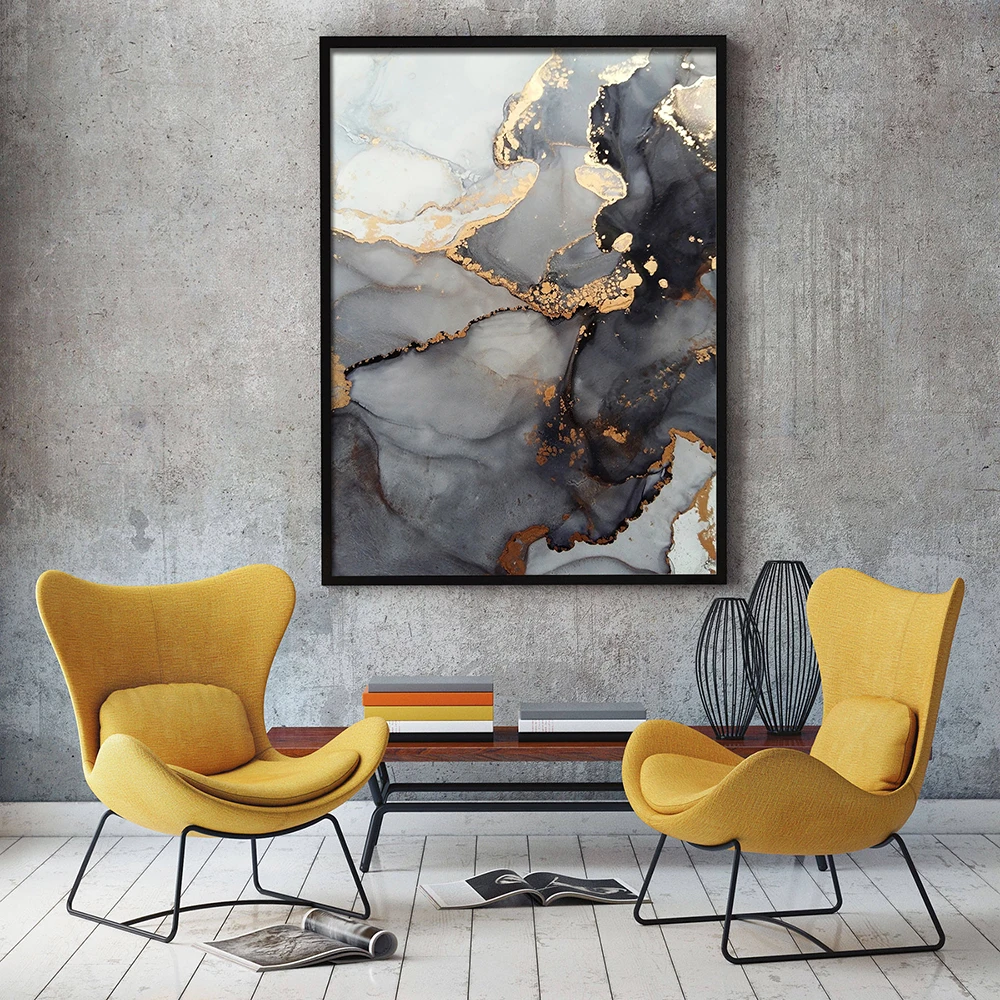 Large-Black-and-Gold-Marble-Wall-Decor-on-Gray-Abstract-Canvas-Painting-Wall-Art-Nordic-Print (2)