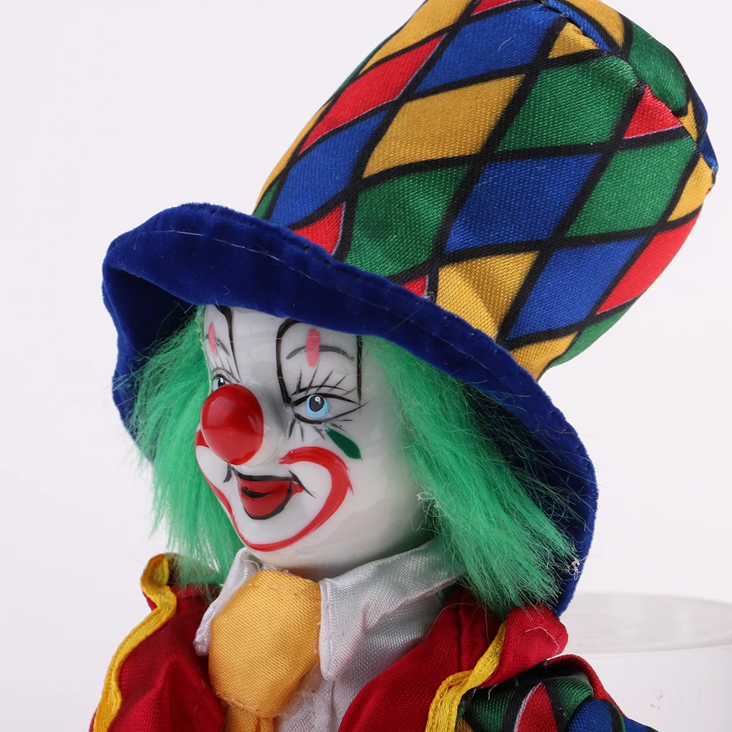 Vintage Hand Painted Porcelain Clown Doll Ceramic Clown Dolls Decoration #4 