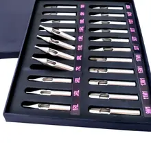 Высокое качество 22 шт. 304 нержавеющая сталь татуировки Советы Комплект татуировки насадки смешанные