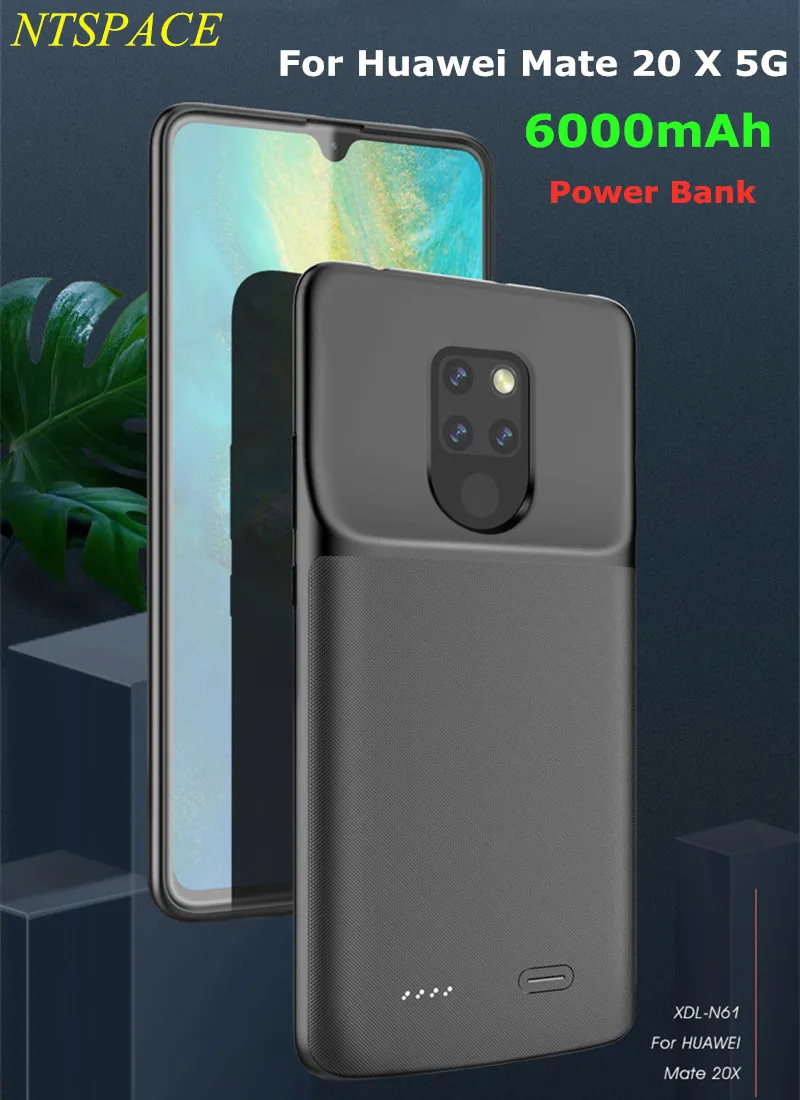 

6000mAh Portable Battery Charger Cover Mate 20 X 5G Power Bank Case For Huawei Mate 20 X 5G Backup Battery Charger Case