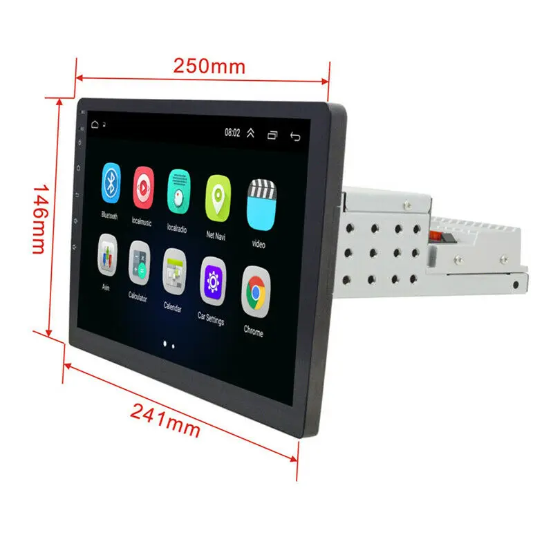 1 Din 10.1 inch Android 9.1 Car Radio Single DIN Audio Universal Car Multimedia Player GPS Navigation Wifi Mirror Link