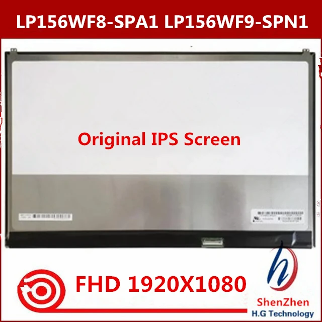 

Original 15.6'' Glossy Screen Display Panel Matrix Exact Model LP156WF9-SPN1 LP156WF8-SPA1 IPS 99% sRGB FHD 1920x1080 30 pins