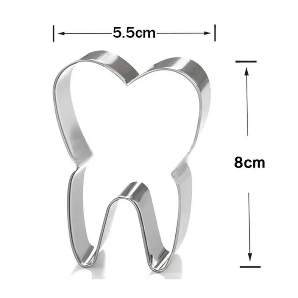 Cookie cutter Baking mold Cookie mould Cookie printing mold Baking decorating tools Cookie maker press kit Pastry cutter Cookie Mold Portable Multifunctional Rust-proof Tooth Shaped Cookie Cutter Toothpaste Teeth Shape Cake Mold making tool 3Pcs/Set
