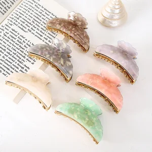 New Fashion Elegant All-match Large Acrylic Jelly Color Hair Clip Hairpin  Barrettes for Women Girl Accessories Headwear