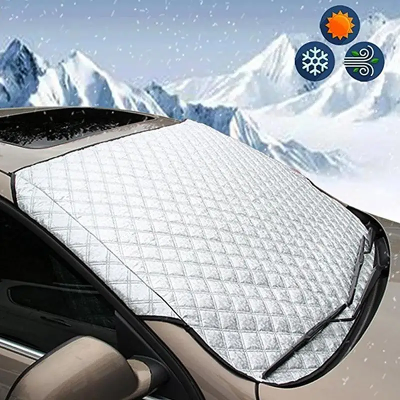 

Car Windshield Sunshade Cover Universal Car Rain Ice Snow Protector Anti Sun UV Heat Front Window Thick Car SUV Cover