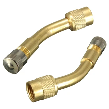

2 pcs 135 Degree Angle Air Tyre Valve Extension Adaptor Long Shank for Motorcycle Cars
