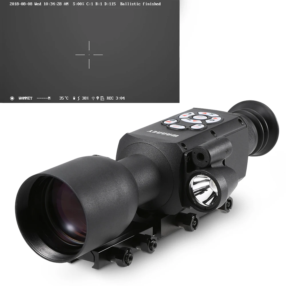 1080p цифровой прицел ночного видения охотничий ночной съемки Монокуляр Rang Finder баллистический компьютерный прицел 1080p для ночной охоты