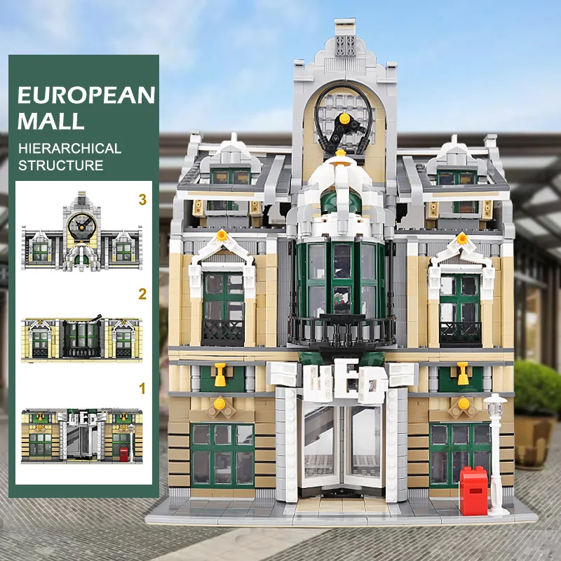 

City Streetview series Grand Emporium build Wedding Hall Model Building Blocks Bricks 10211 Toy Christmas gift 14248