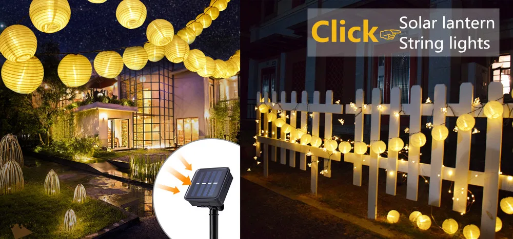 Solar Light Garden Decoration Outdoor String Lights Festoon led Light G40 Bulb LED Garland USB Recharge Fairy Lights solar fence post lights