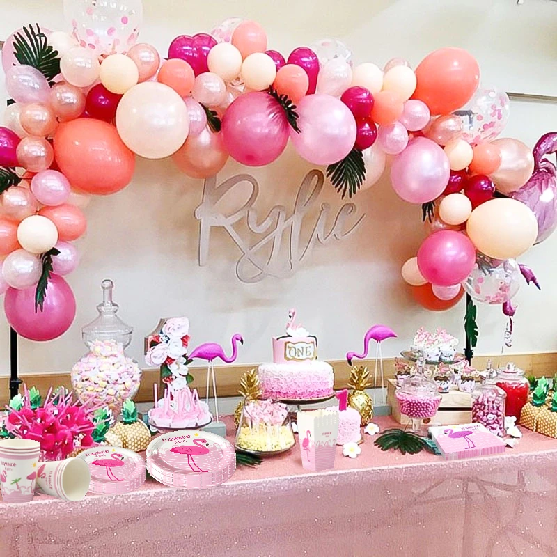 Decoration De Fete D Anniversaire Et Guirlande De Flamant Rose Assiettes En Papier Gobelets Vaisselle Decoration De Mariage D Ete Aliexpress