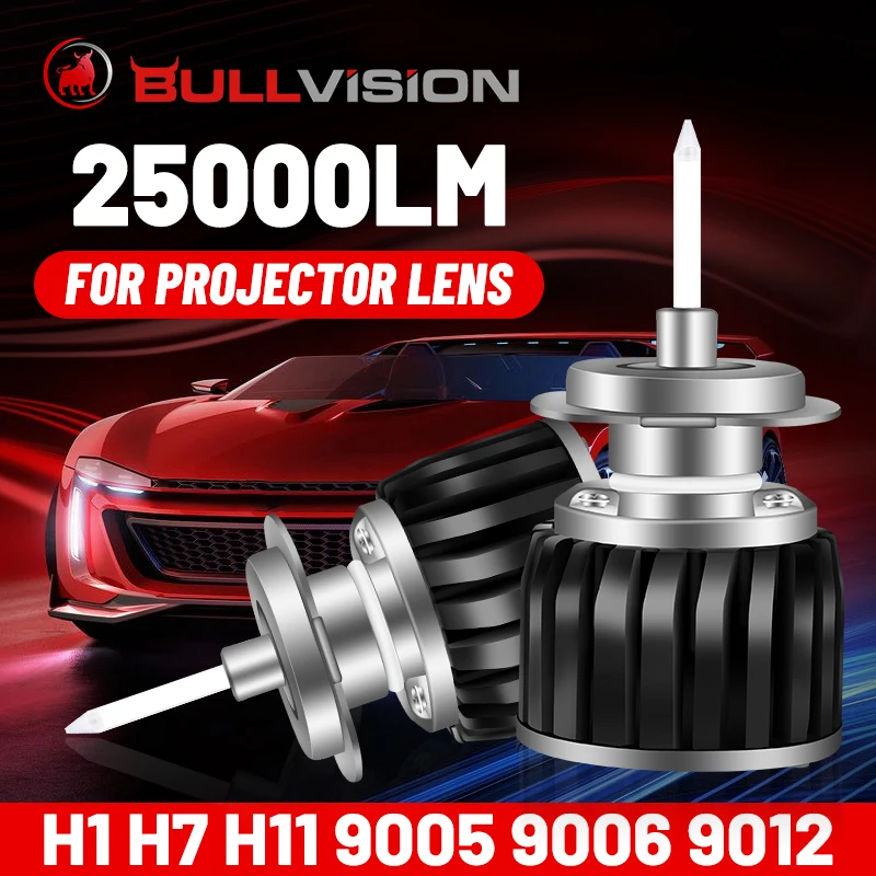 H11 LED 25000LM 360 светодиодный H7 Bi фара для объектива проектора H1 9012 HIR2 9005 9006 HB3 HB4 H8 H9