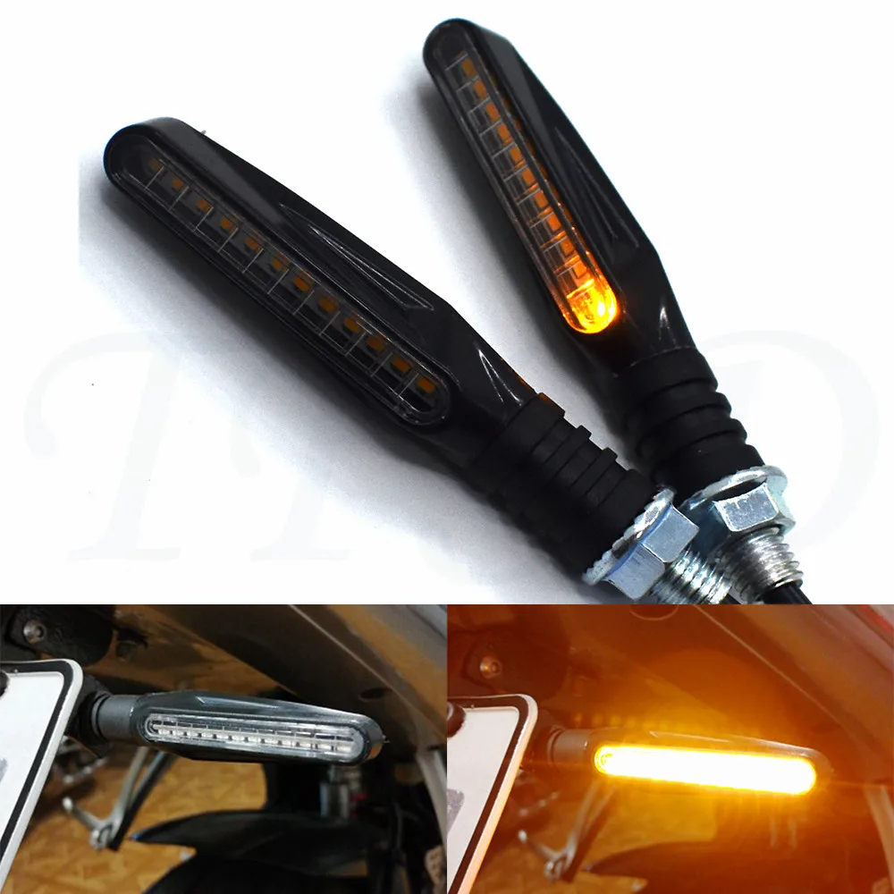 

4pcs LED Motorcycle Turn Signal Lights Flowing Flashing Motorbike Indicator Blinker Moto Tail Lights Signal Lamp For Hyosung BMW