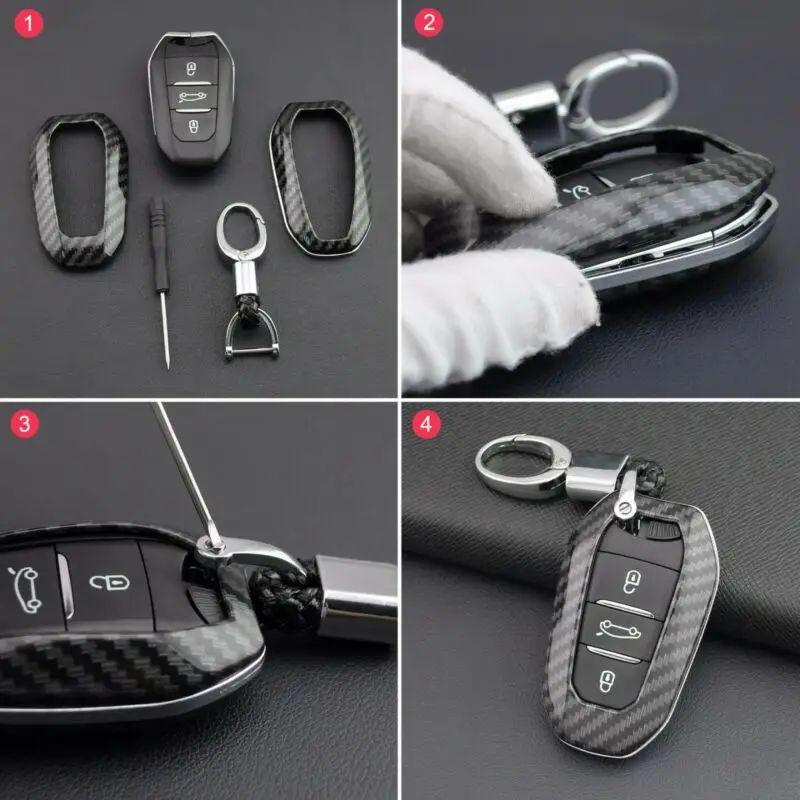 

Replacement Car Key Cover Fob Case For C3 C5 Aircross 2018-2020 Accessories 1x