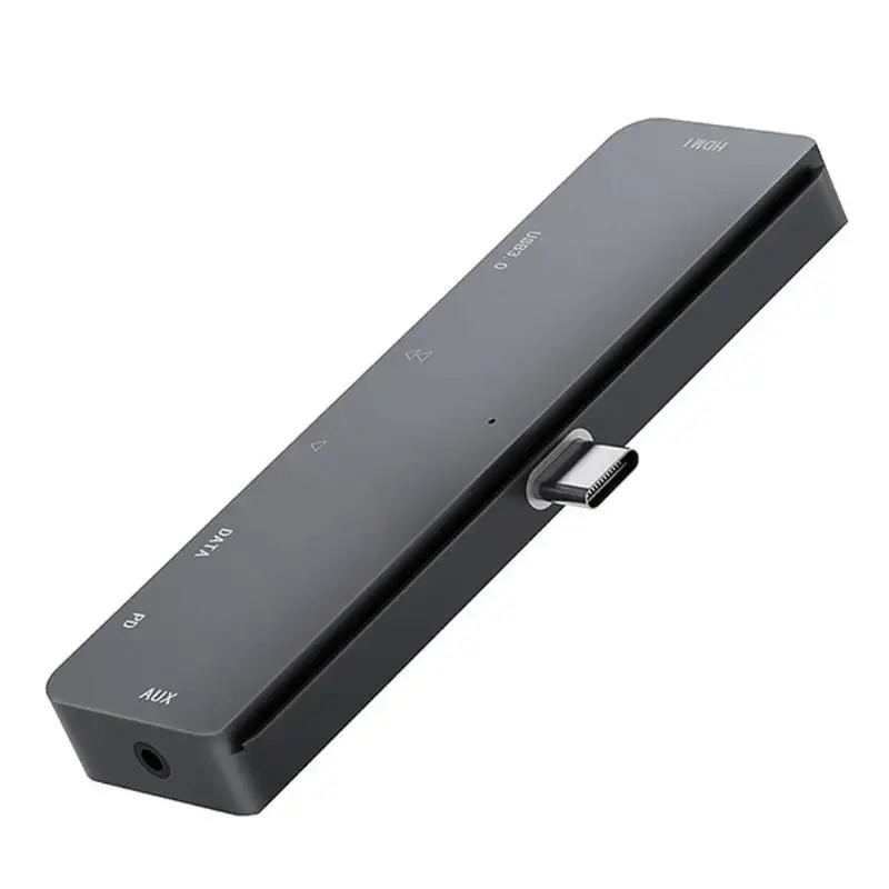 Многофункциональный 7 в 1 usb type-C концентратор для HDMI USB3.0 USB-C PD TF карта AUX адаптер классические цвета и простой прочный дизайн
