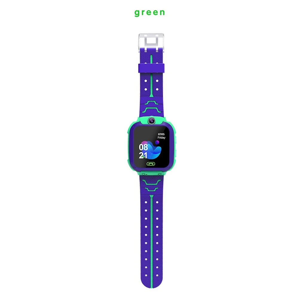 Watermelon green Q12 Смарт-часы LBS Детские Смарт-часы детские часы 1,44 дюймов водонепроницаемый голосовой чат LBS локатор трекер анти потеря монитор - Цвет: Watermelon green