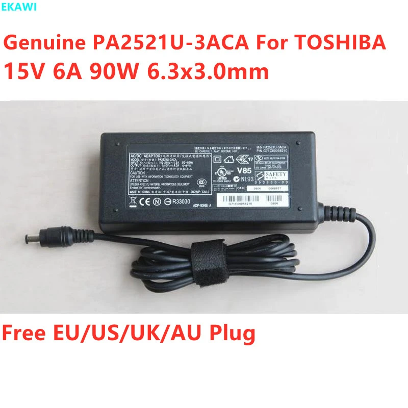 bord Lada ontsnappen Genuine Pa2521u-3aca 15v 6a 90w 6.3x3.0mm G71c00058210 Ac Adapter For  Toshiba Laptop Power Supply Charger - Laptop Adapter - AliExpress