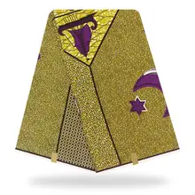 Цена! Высокое качество! Настоящий нидерландский настоящий воск, африканская набивная ткань хлопок кружево ткань для платья 6 ярдов Y90902-14