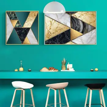 

Wall Art Picture Canvas Painting Geometric Triangles Polygons Modern Style Poster And Prints Wall Paintings For House Decor
