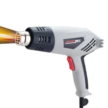 Тепловая пушка, электрическая тепловая пушка, два нагревательных провода, штепсельная вилка европейского стандарта, регулируемая термоусадочная упаковка, тепловой электроинструмент, строительный фен для волос