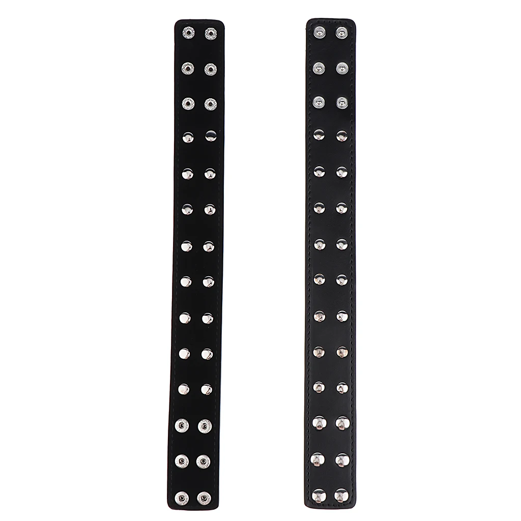 Black Body Chest Harness - Punk Goth Artificial Leather Belt with Buckles Rings for Men Women