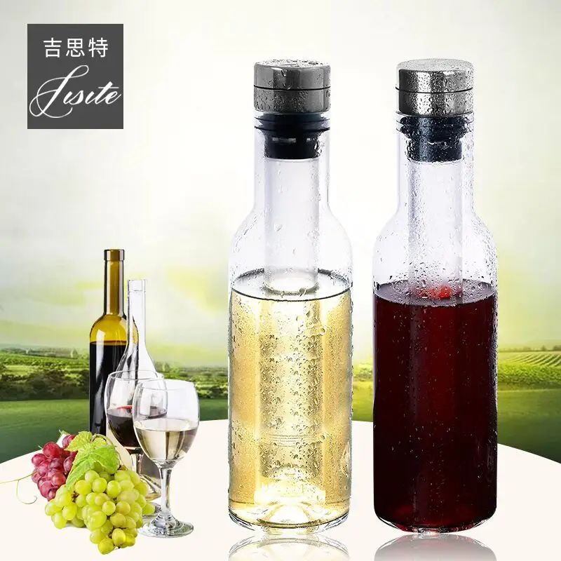 Crystal Glass Wine Cooler Decanter Bottle Stick Chiller for Champagne Drink cooler