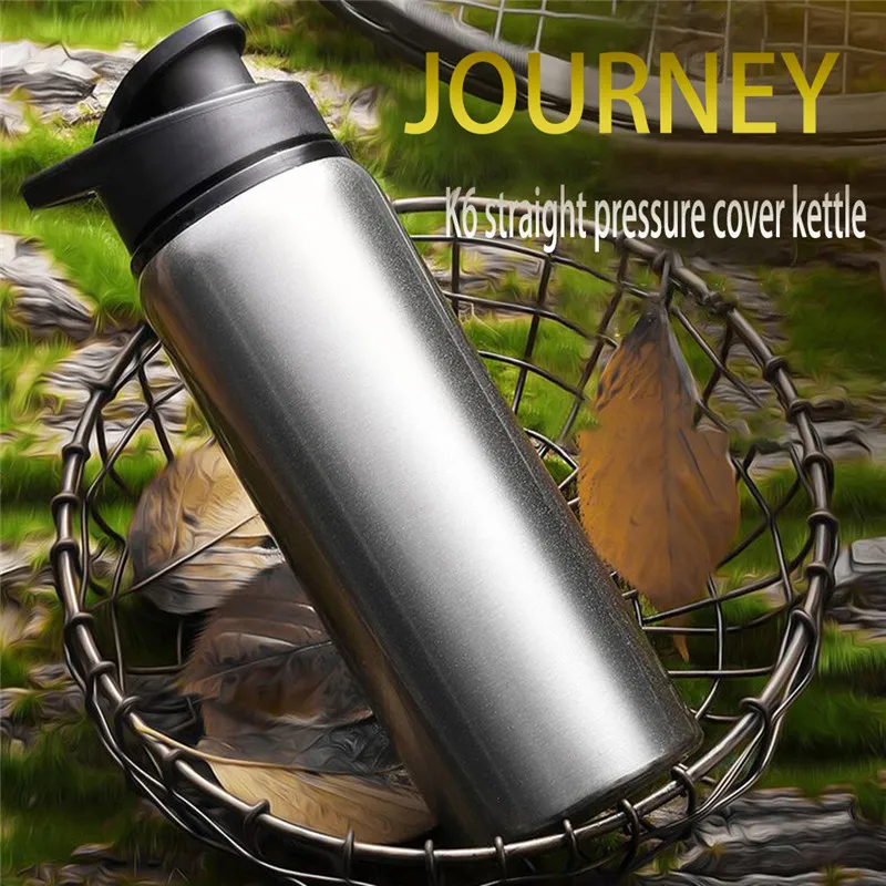 Stainless steel travel bottle sports water cup straight drink bicycle kettle outdoor sports pot #3S10 (4)