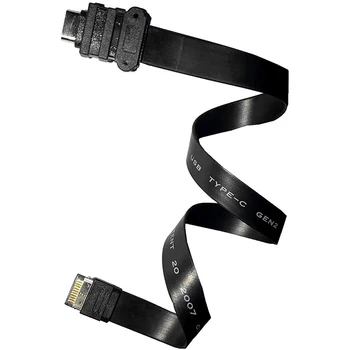 

USB C Front Panel Motherboard Header Extension Cable 80cm, Internal USB 3.1 10G Gen 2 A-Key Male Port