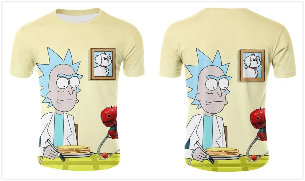 Новинка года; футболка с Мужская 3D футболка Rick and marty By Jm2; летняя футболка; футболки с короткими рукавами и круглым вырезом; Прямая поставка;