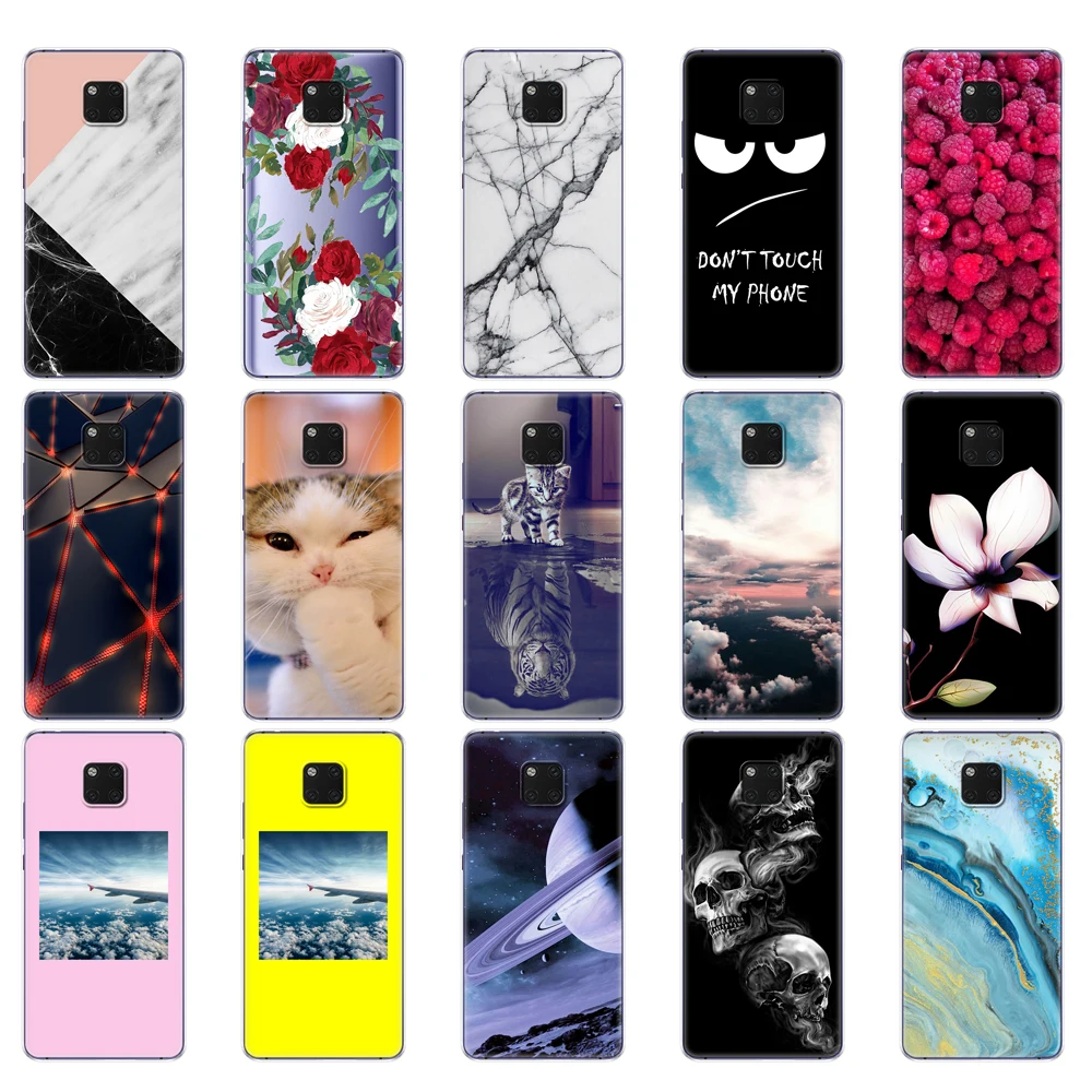 Силиконовый чехол для Huawei Mate 20 pro прозрачный мягкий из ТПУ телефона X накладка mate