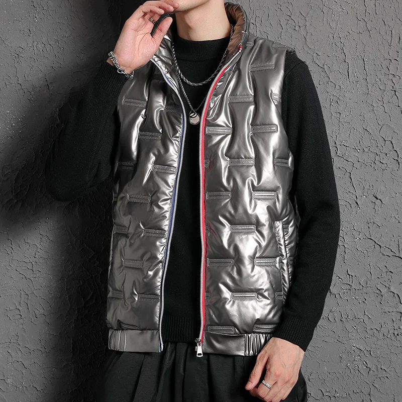Brand New Men Winter Jacket Casual Fashion Zipper Hooded Coat Vests Plus Size Lightweight Waistcoat for Clothing | Мужская одежда