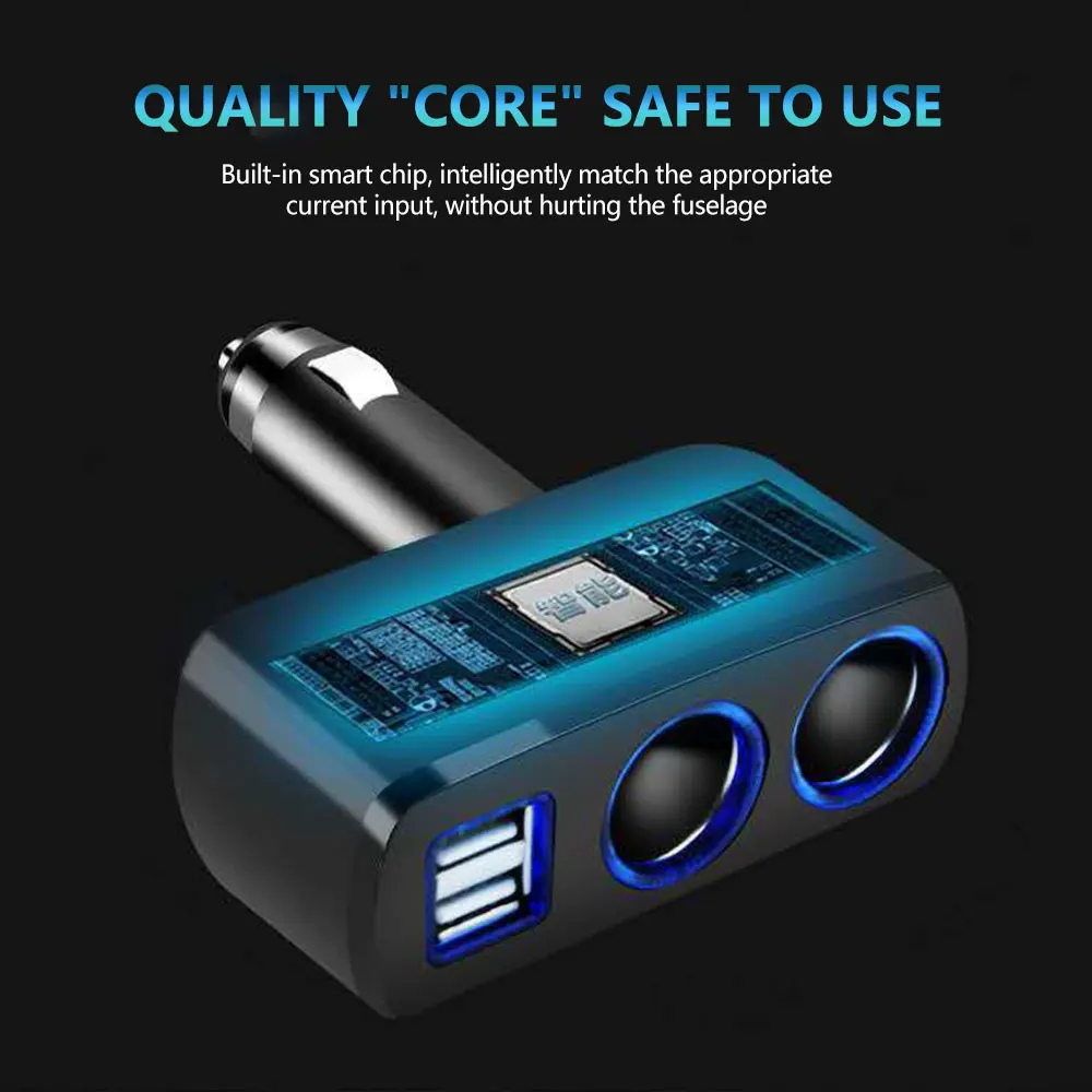 2 порта прикуривателя адаптер питания с 3.1A двойной USB Автомобильное зарядное устройство для телефона gps iPhone samsung Xiaomi зарядное устройство