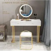 

Nordic modern minimalist bedroom princess dressing table small online celebrity ins wind light luxury bay window dressing table