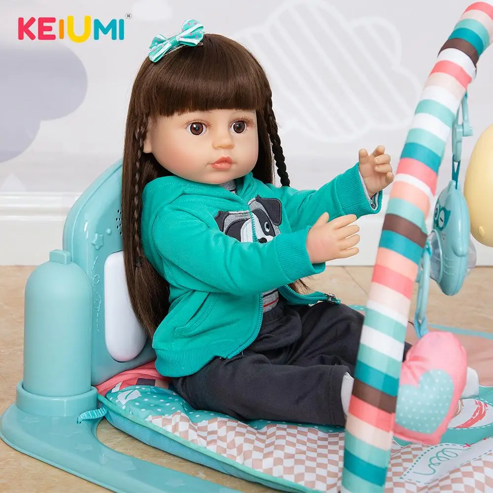 

Мультфильм загорелая кожа перерожденные куклы младенцы, игрушки 55 см KEIUMI полный силиконовые малыша Boneca новорожденная кукла DIY игрушки для детей на день рождения, подарок на Рождество