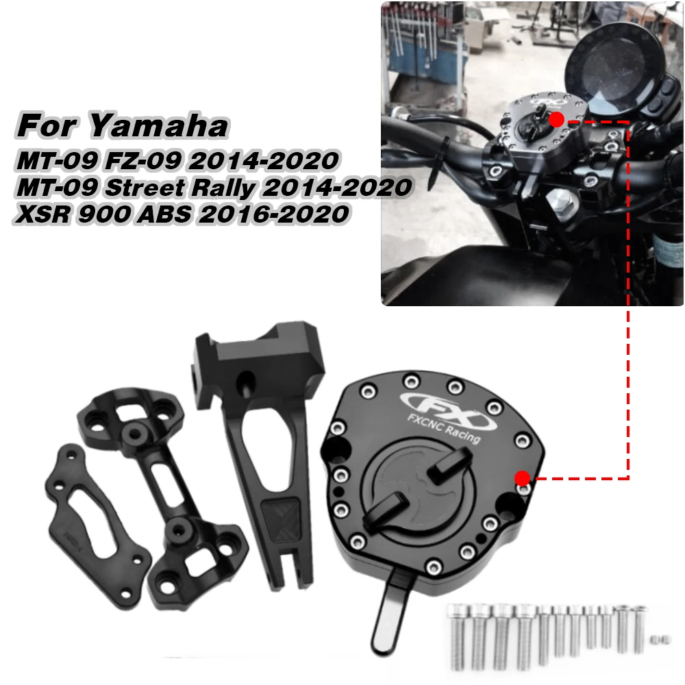 Для Yamaha MT09 FZ09 рулевая стабилизация демпфер Кронштейн Набор для MT 09 Street Rally FZ 2014-2020