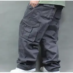 Мужская одежда широкие хип хоп брюки мужские повседневные хлопковые гарем карго Брюки Свободные мешковатые брюки уличная