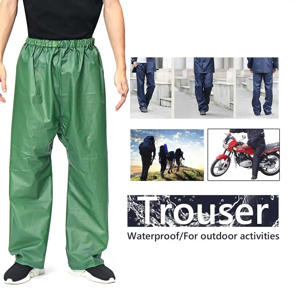 Motorcycle Waterproof Rain Pants Outdoor Raincoat Trousers Heavy Water